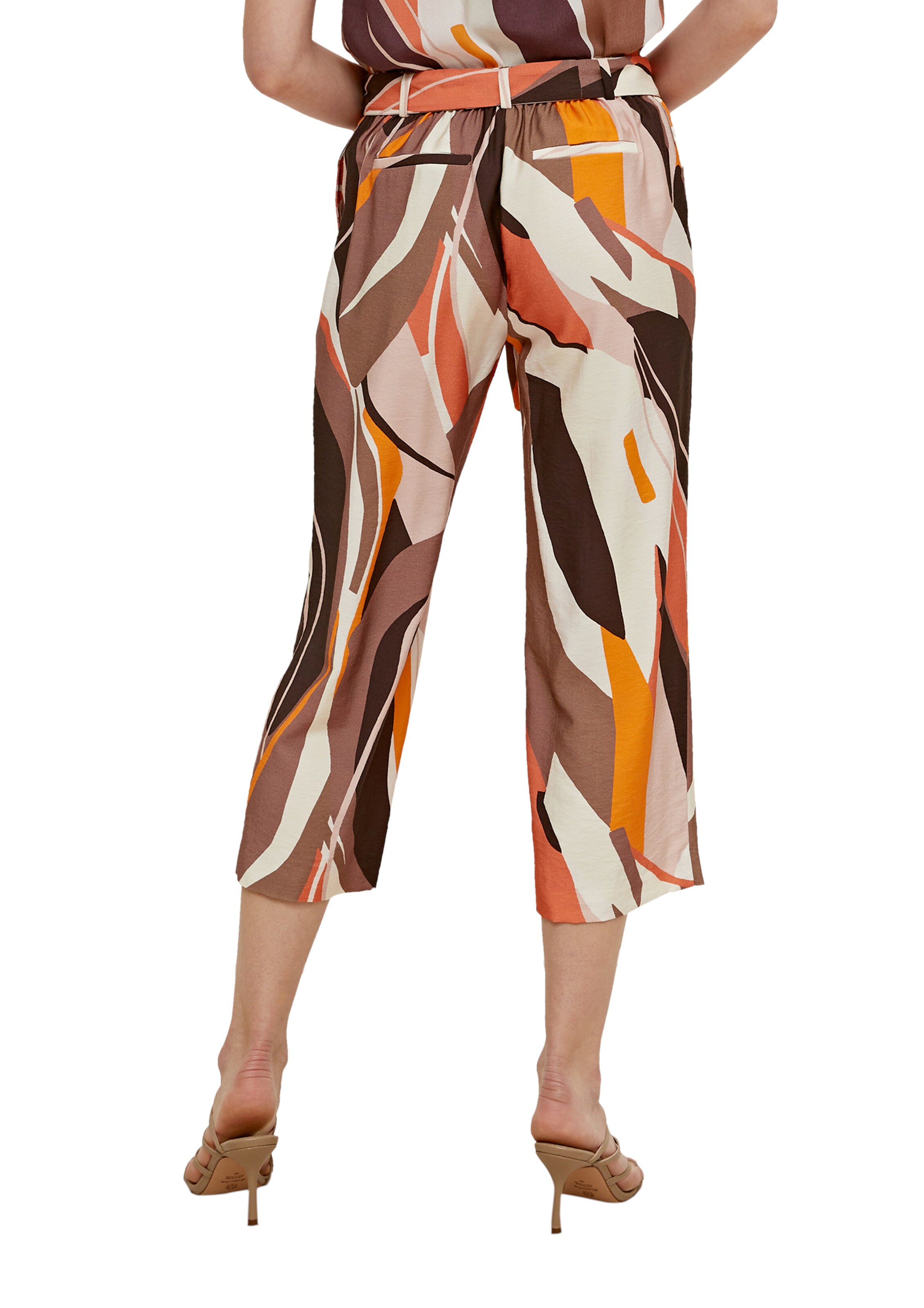 COMMA Wide leg Broek in Bruin