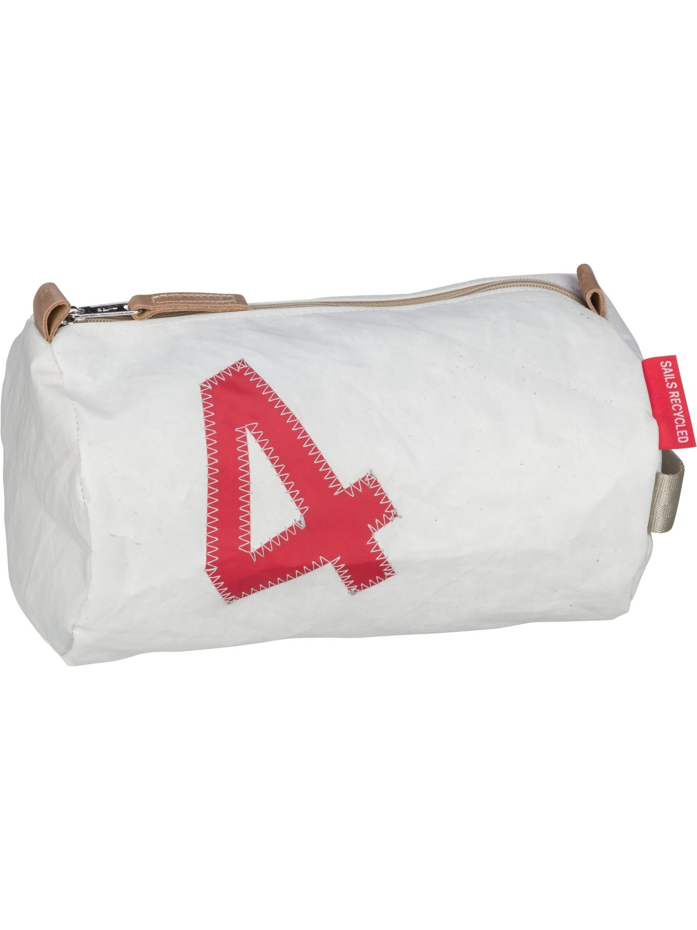 360 Grad Kulturtasche 'Tonne' in Weiß: Vorderseite