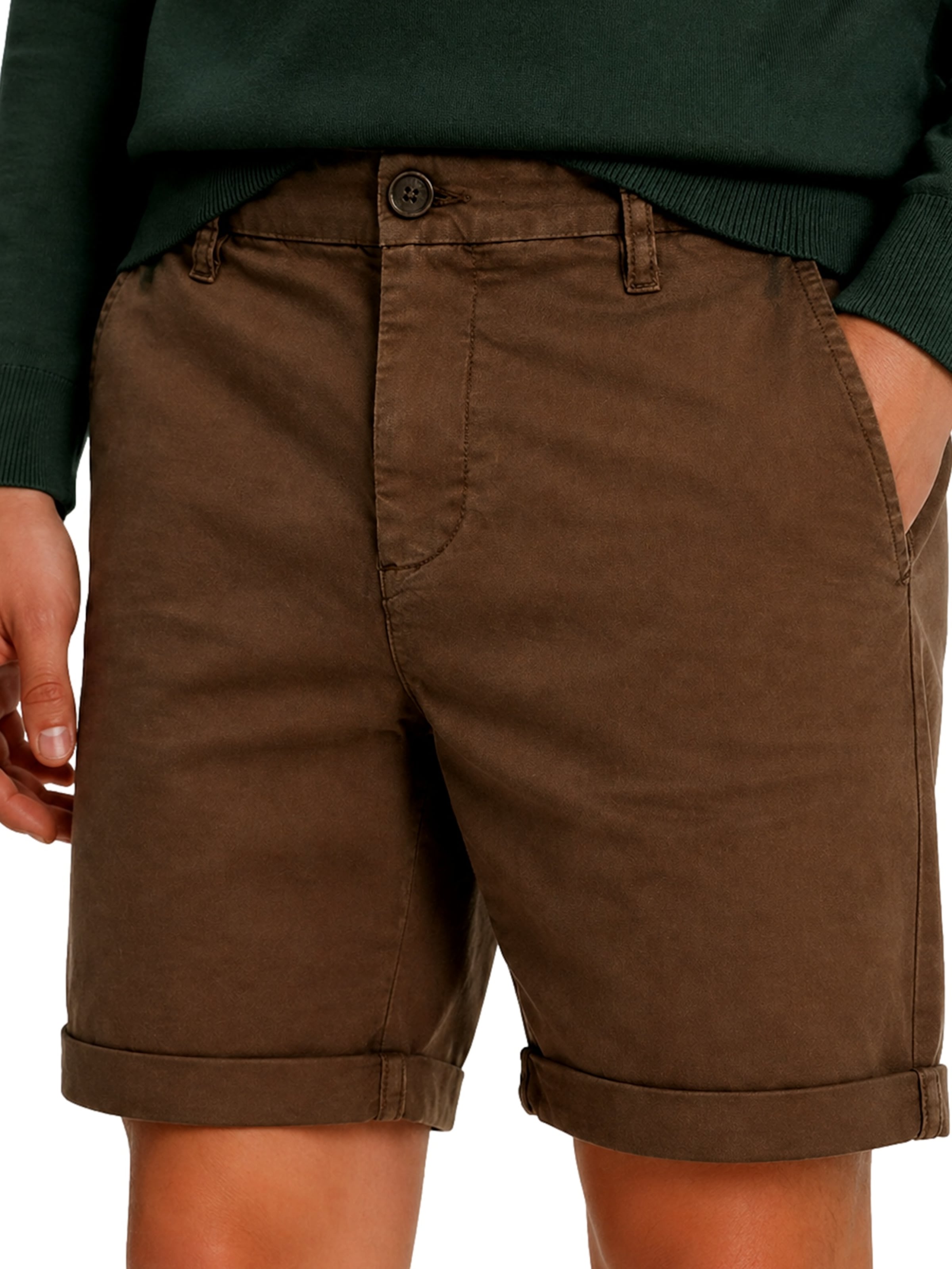 brūns GUESS Piegulošs Bikses 'Myron Short'