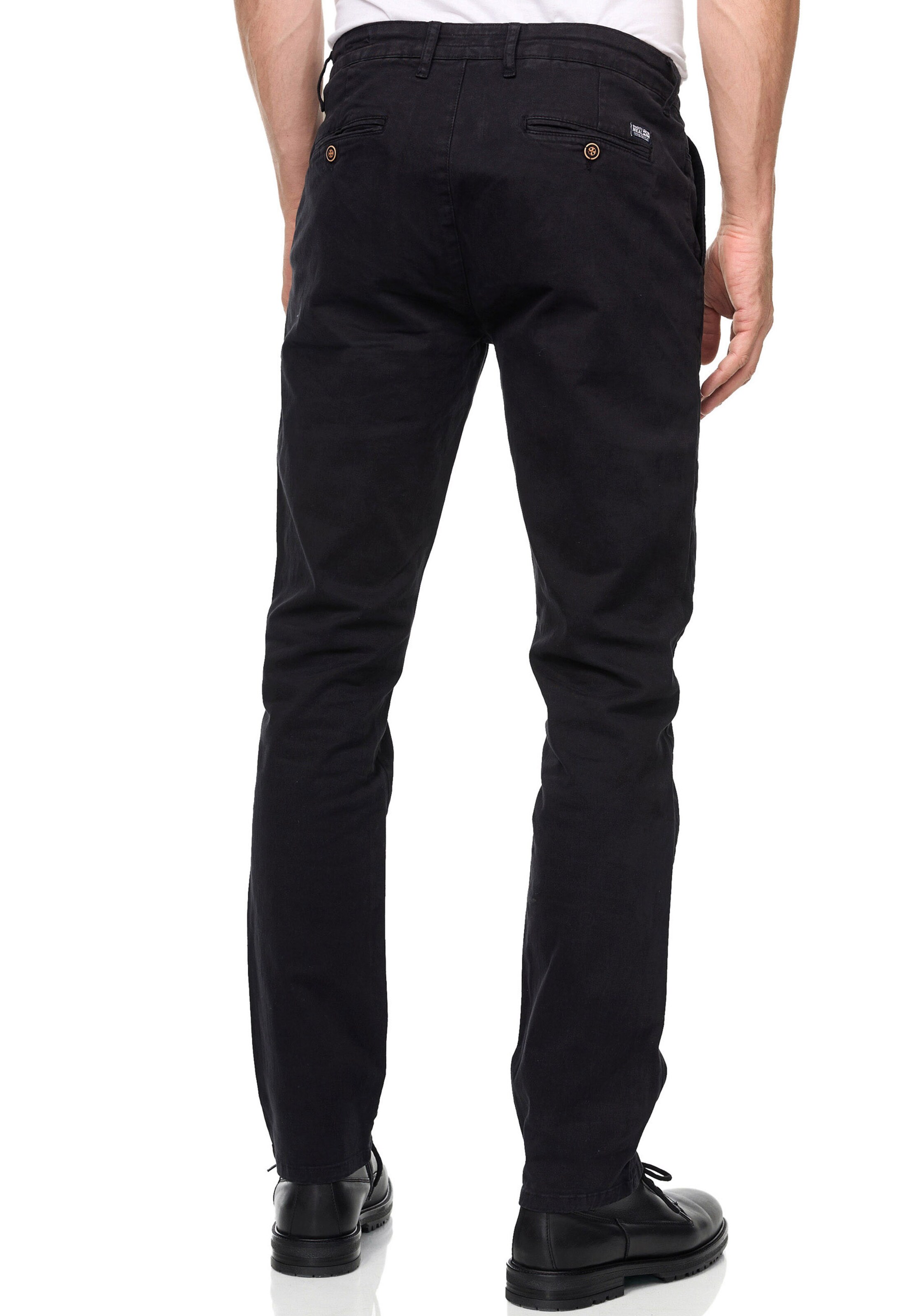 Rusty Neal Slimfit Chino in Zwart
