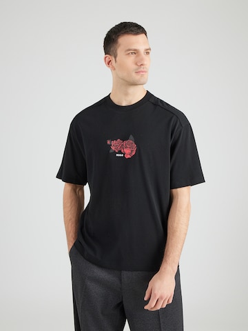 HUGO Shirt 'Domans' in Zwart
