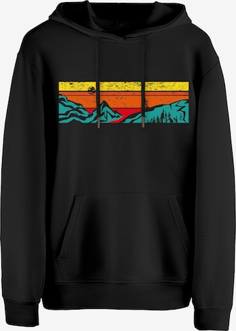 Cotton Prime - Sweatshirt 'Lets Hiking' em preto: frente