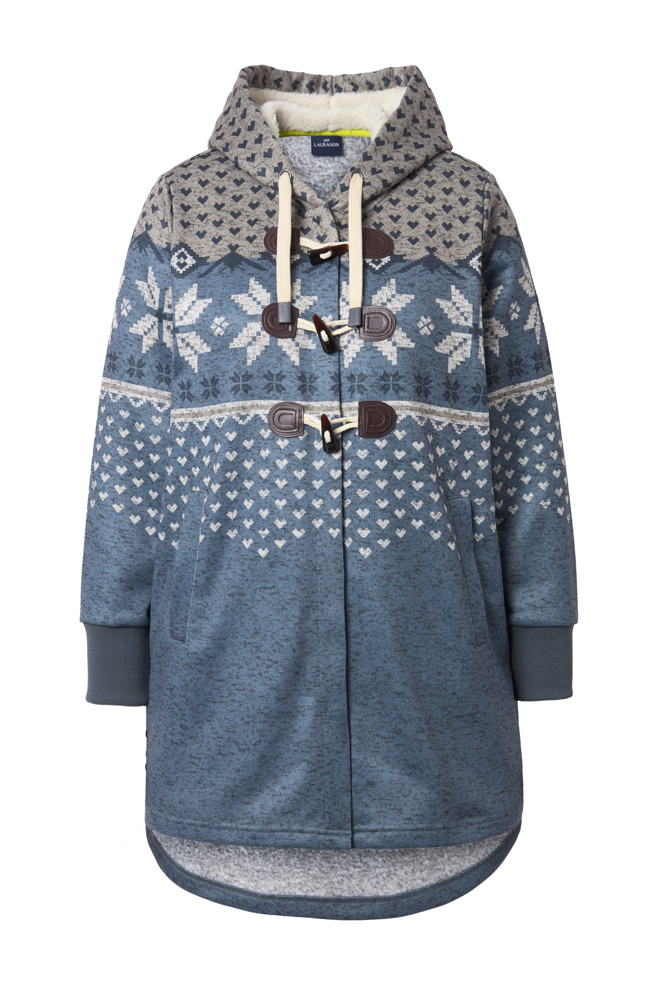 LAURASØN Sweat jacket in Grey: front