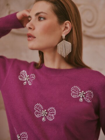 love & roses Pulover | roza barva