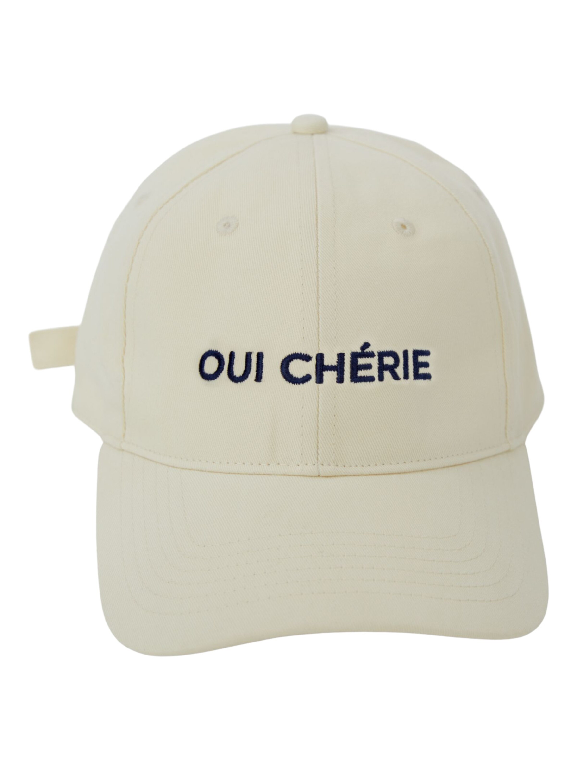 OUI Cap in Beige: Vorderseite