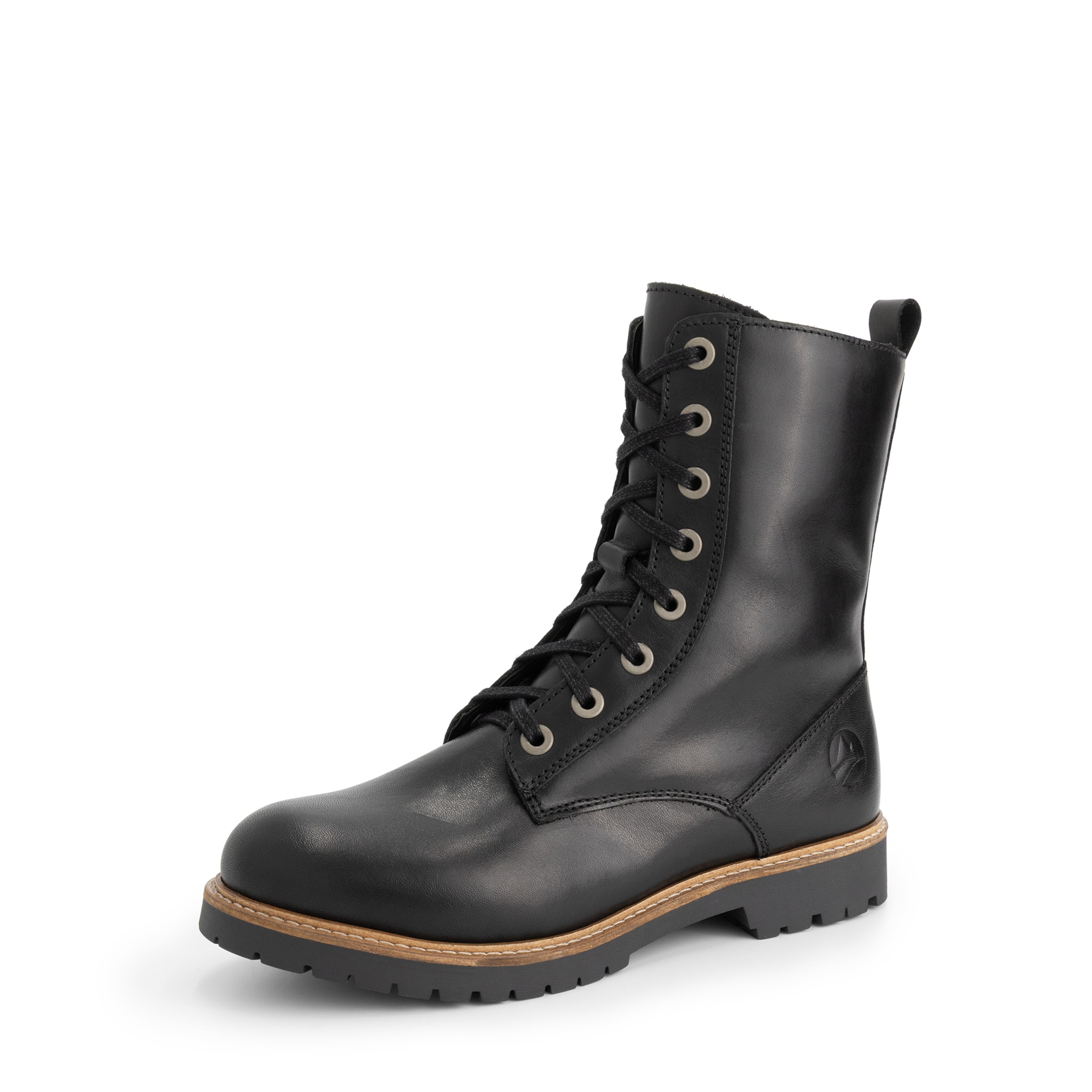 Travelin Schnürstiefelette 'Ranelva' in Schwarz: Vorderseite