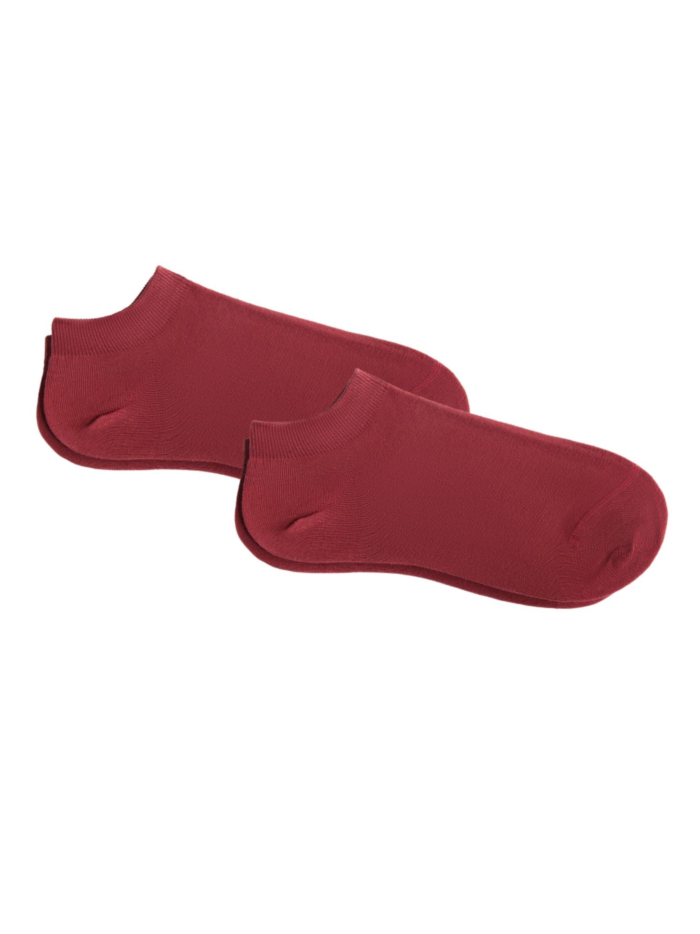 Albero Natur Socks 'Bio-Baumwoll-Sneakersocken Unisex - 2er Pack' in Red: front