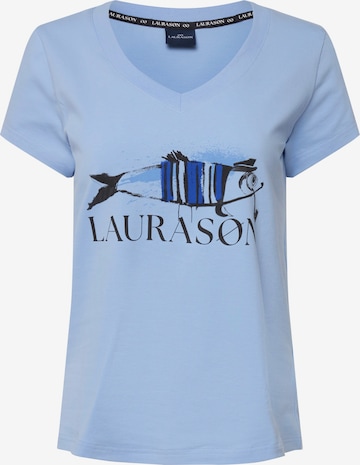 T-shirt LAURASØN en bleu : devant