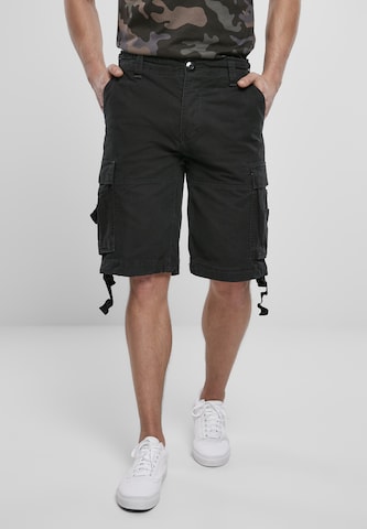 Brandit Regular Cargo Pants in Black: front