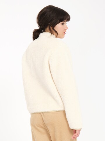 Volcom Fleece jas 'WUZER FUZZAR' in Wit