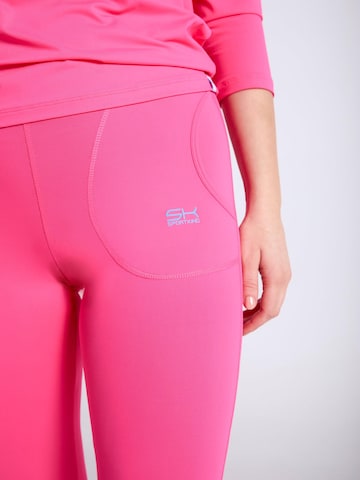 SPORTKIND Slimfit Sportbroek 'Long Leggings with Pockets' in Roze