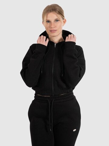 Veste de survêtement ' Elma ' Smilodox en noir : devant