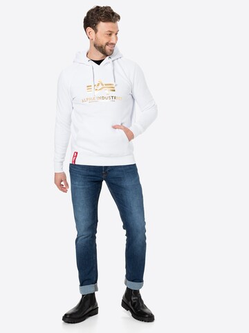 ALPHA INDUSTRIES Regular fit Μπλούζα φούτερ σε λευκό