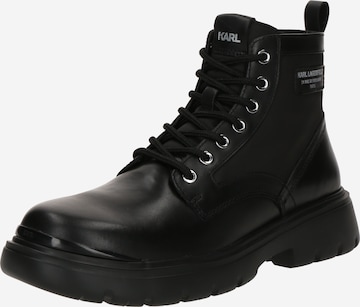 Karl LagerfeldČizme na vezanje - crna boja: prednji dio