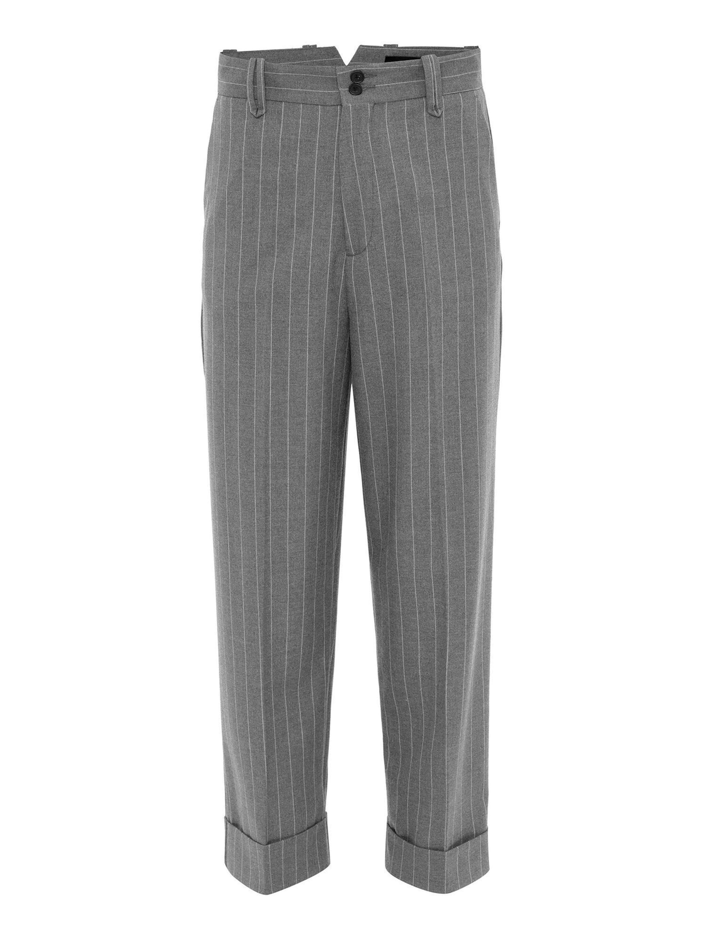 Antioch Loosefit Παντελόνι με τσάκιση σε γκρι: μπροστά