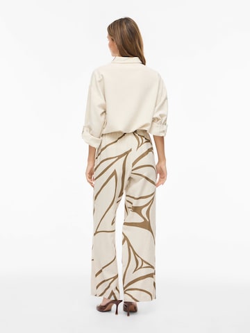 VILA Wide leg Broek 'VIPRISILLA' in Bruin