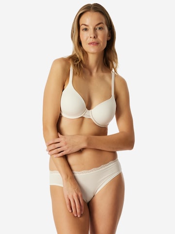 SCHIESSER T-shirt BH 'Unique Cotton' in Wit