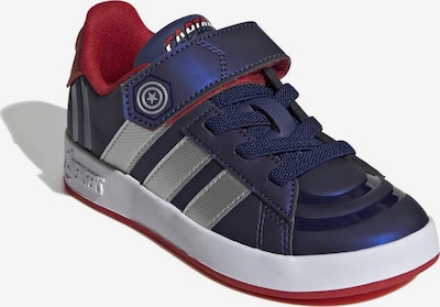 28 dydžio Sportbačiai 'GRAND COURT CAPT AMERICA' iš ADIDAS SPORTSWEAR, spalva – tamsiai mėlyna / tamsiai raudona / sidabrinė, Prekių apžvalga