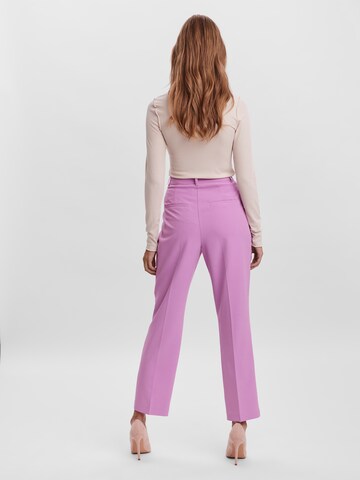 VERO MODA Loose fit Pleat-front trousers 'Camille' in Purple