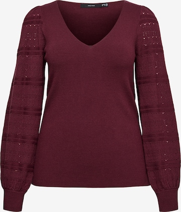 Pullover 'VMCNEWLIMONE' di Vero Moda Curve in rosso: frontale