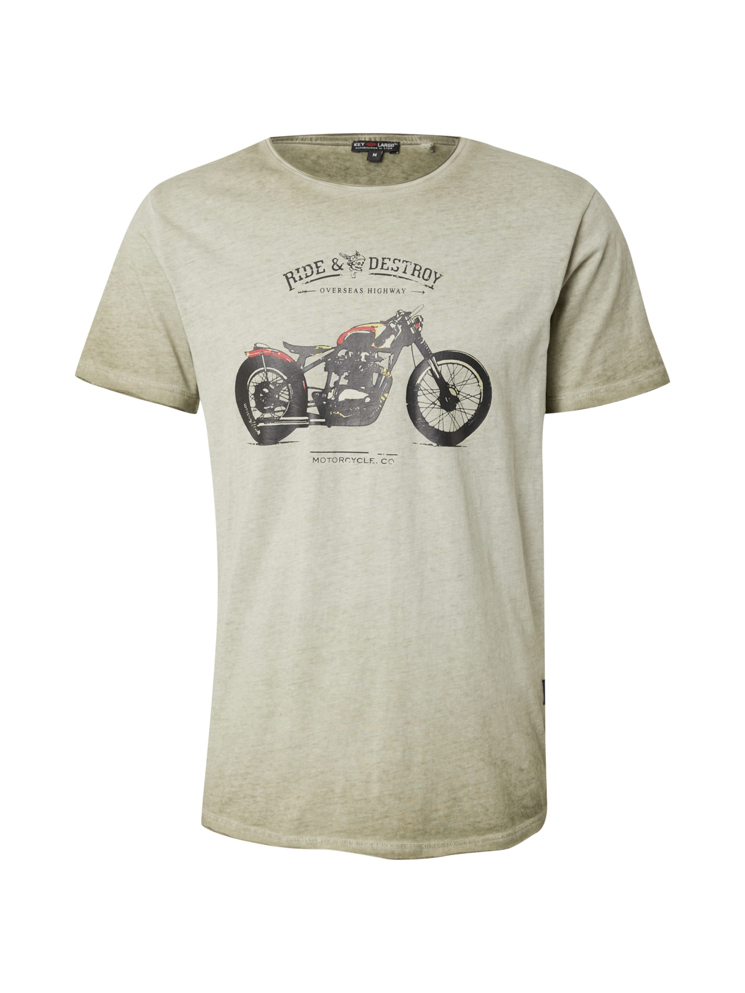 Key Largo Μπλουζάκι 'Destroy' σε πράσινο: μπροστά