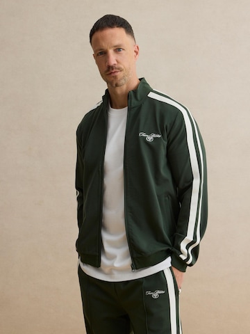 DAN FOX APPAREL - Sudadera con cremallera 'Alessio' en verde: frente