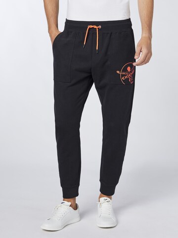 CHIEMSEE Tapered Pants in Black: front