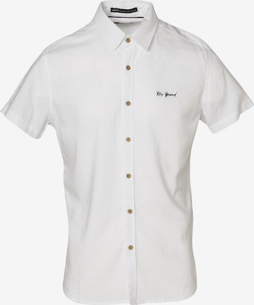 KOROSHI Regular fit Button Up Shirt in White: front