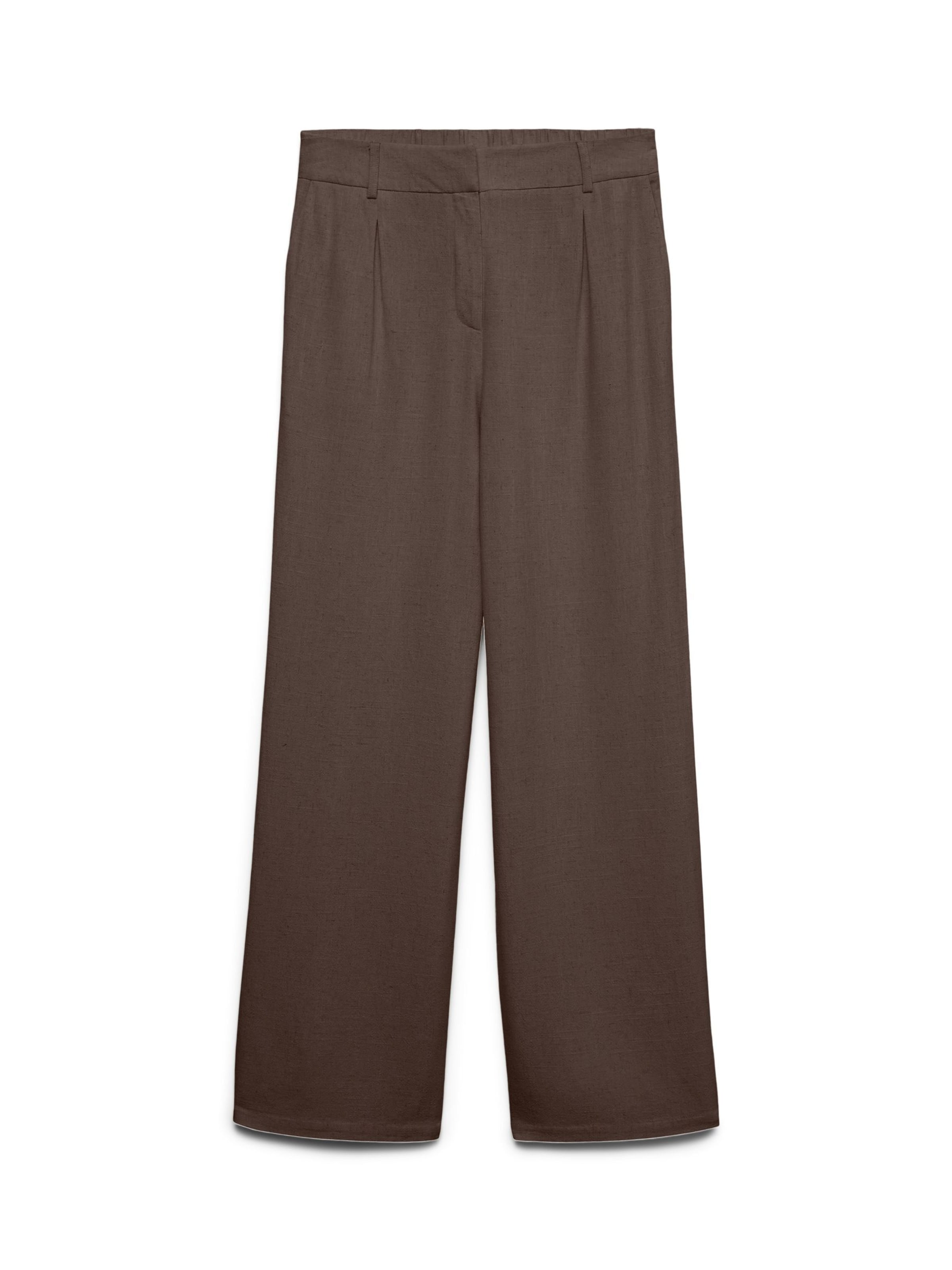 Wide leg Pantaloni con pieghe 'VMSissevera' di VERO MODA in marrone: frontale