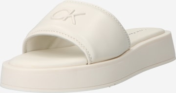 Calvin Klein - Sapato aberto em branco: frente