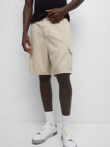 Pull&Bear Regular Shorts in Beige: predná strana