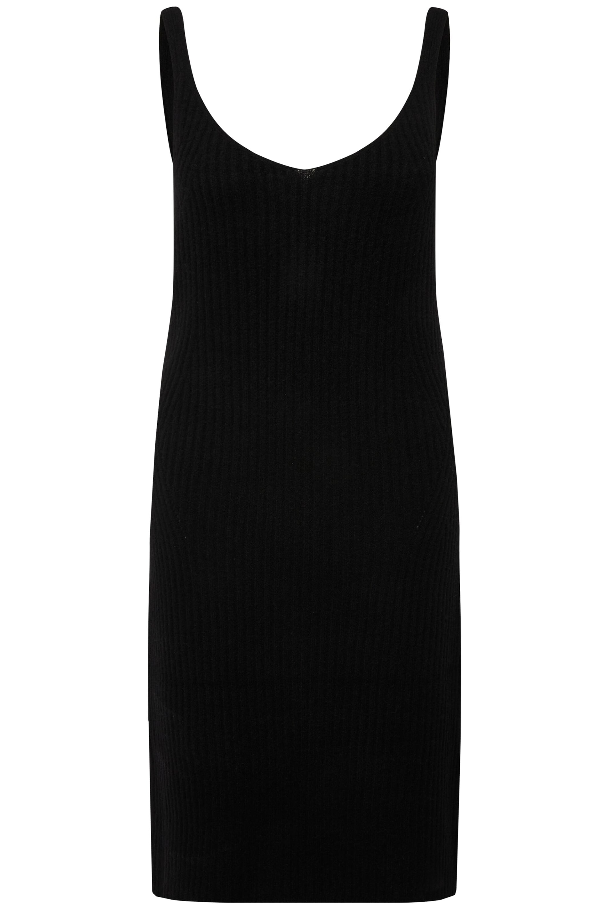 Studio Untold Gebreide jurk in Zwart: voorkant