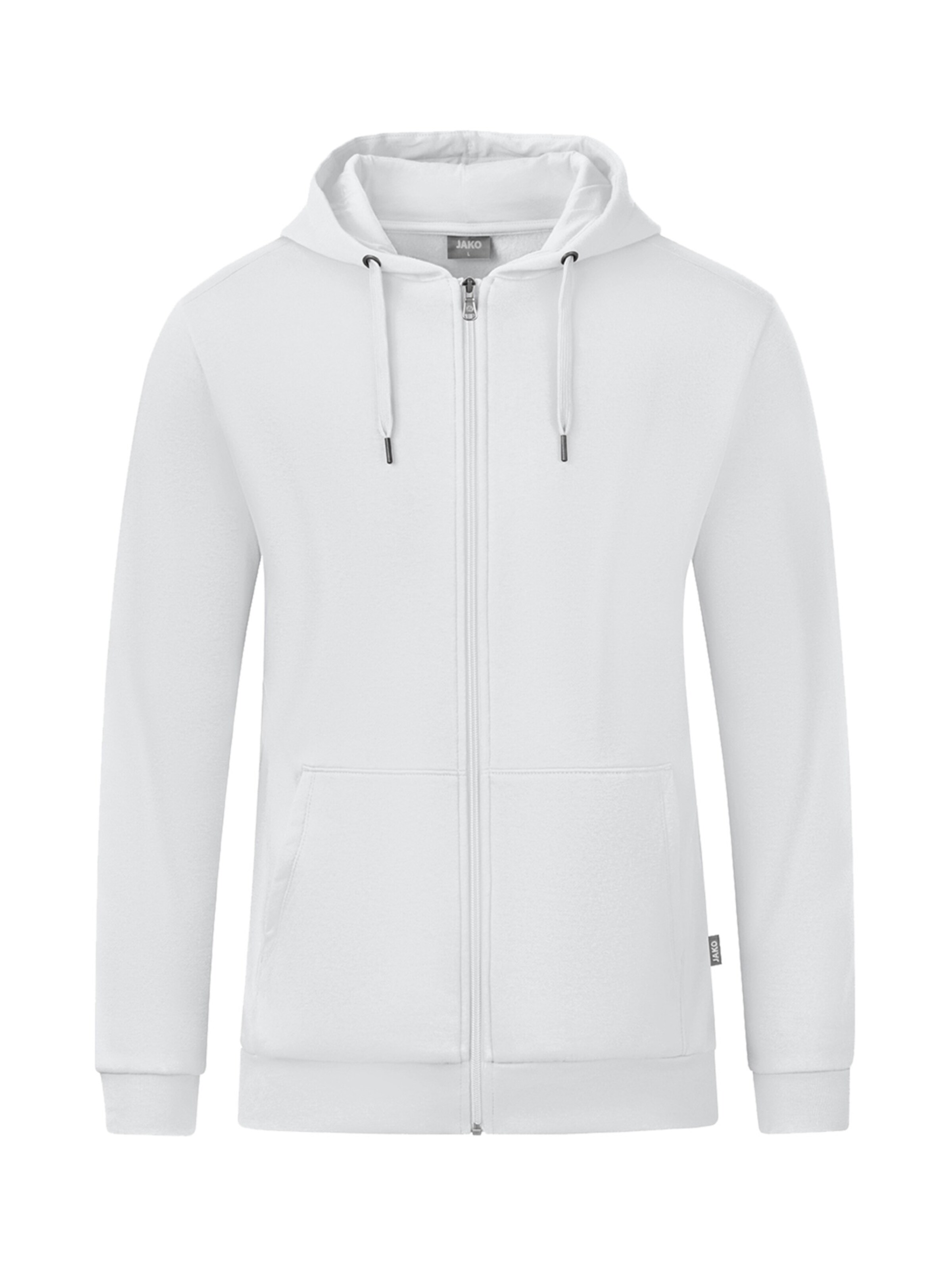 JAKO Sportsweatjacke in Weiß: Vorderseite