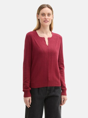 Pull-over TOM TAILOR en rouge : devant
