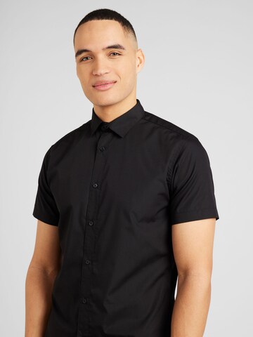 Coupe slim Chemise 'JOE' JACK & JONES en noir