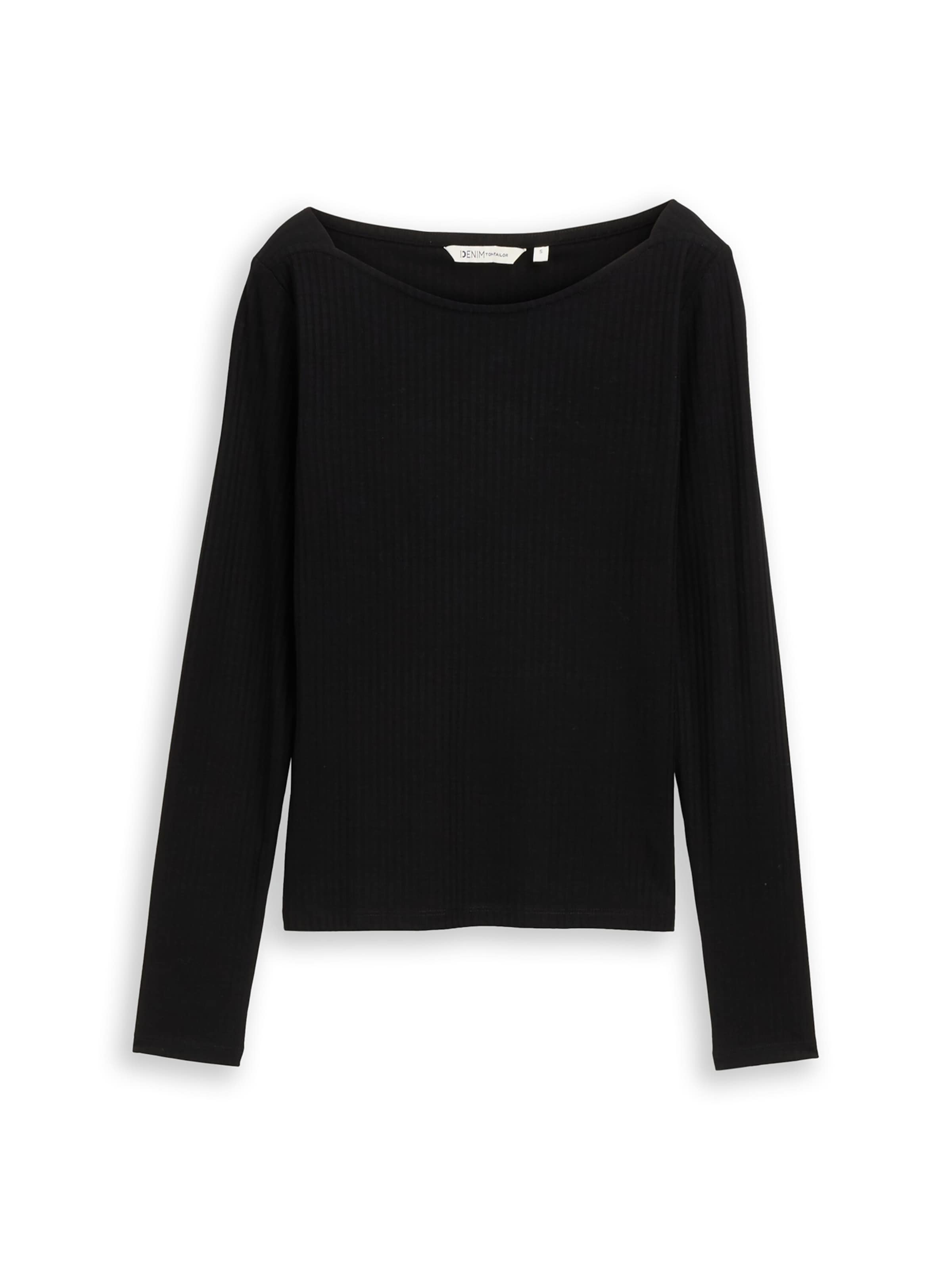 TOM TAILOR DENIM Shirt in Black: front