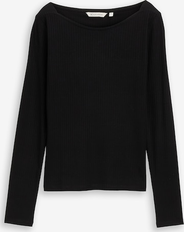 juoda TOM TAILOR DENIM Marškinėliai: priekis