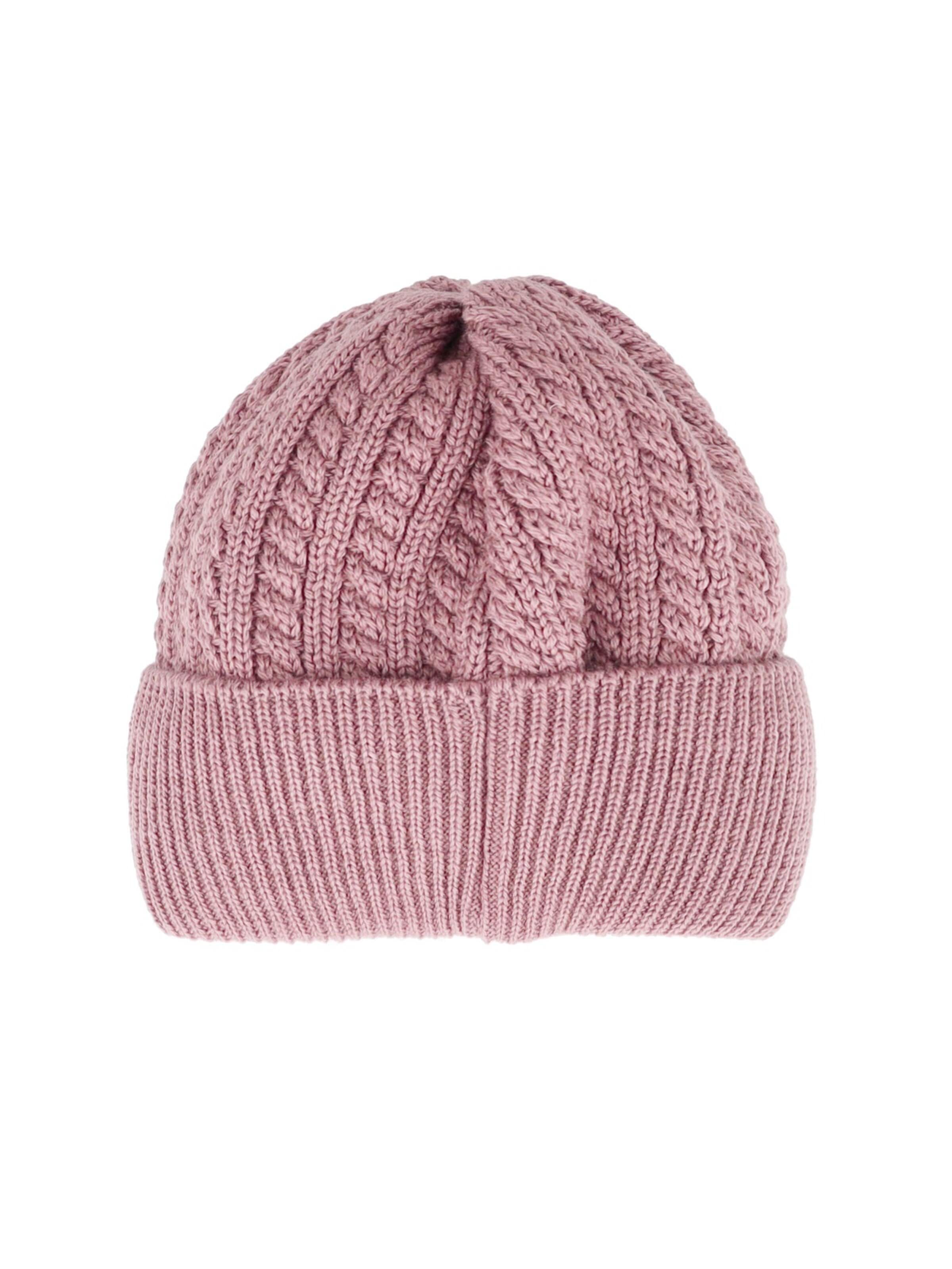 MAXIMO Mütze 'BABY-Umschlagmütze Zopfmuster'‌‌‌ in Pink