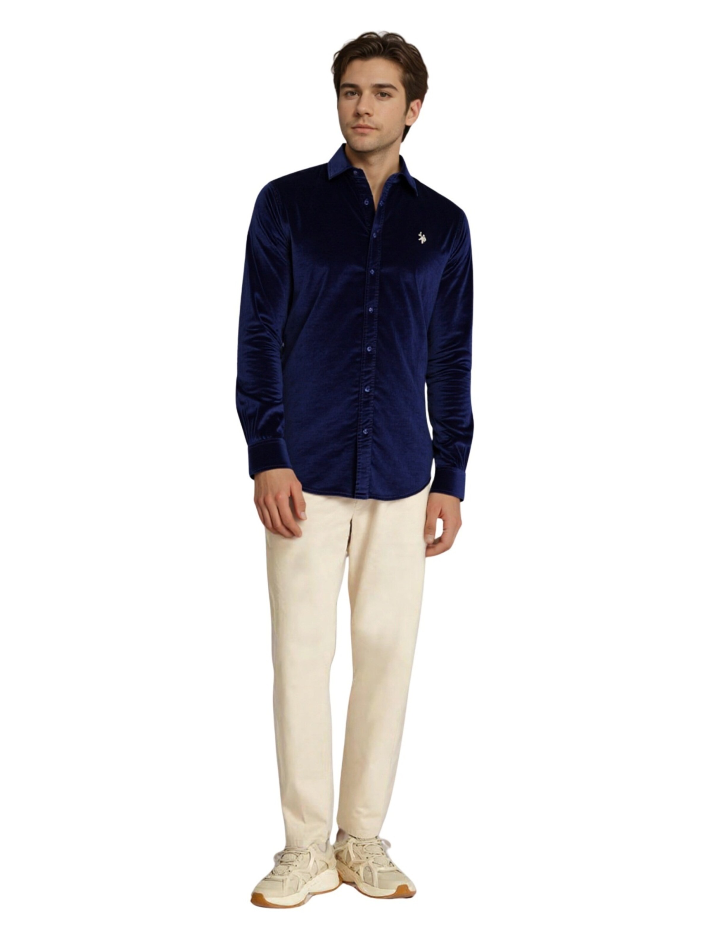 U.S. POLO ASSN. Slim fit Overhemd in Blauw