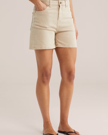 WE Fashion Skinny Kavbojke | bež barva: sprednja stran