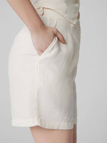 A LOT LESS Regular Pleat-Front Pants 'Milena' in Beige