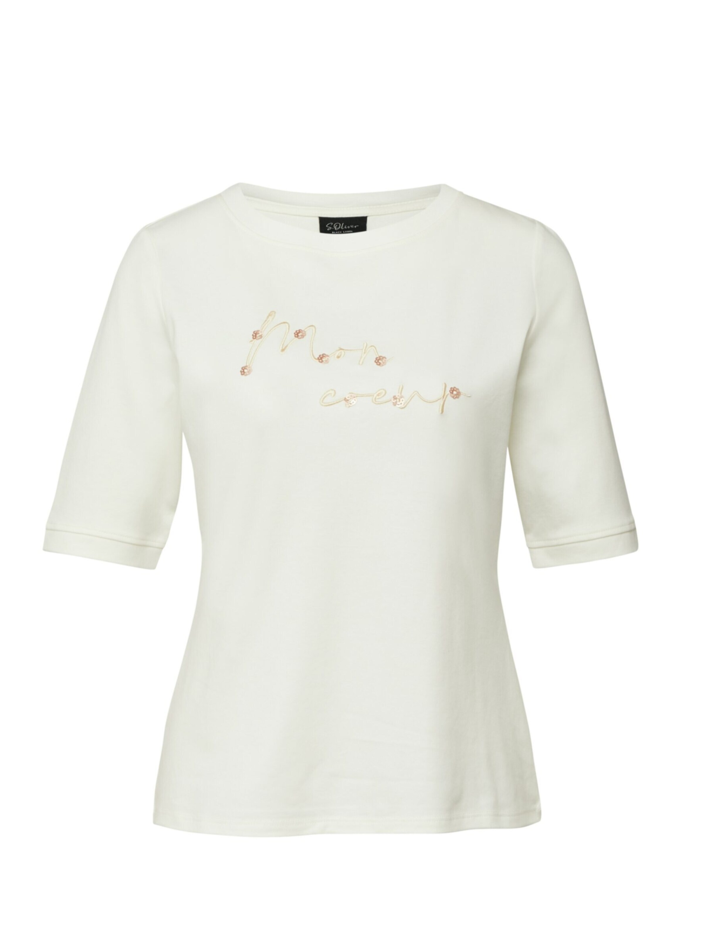 s.Oliver Shirt 's.Oliver BLACK LABEL - Dames t-shirt' in XXXL in de kleur Wit, Productweergave