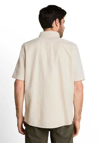 TOM TAILOR Comfort fit Button Up Shirt in Beige