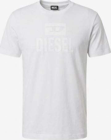 Maglietta 'T-Diego Tone On Tone' di DIESEL in bianco: frontale