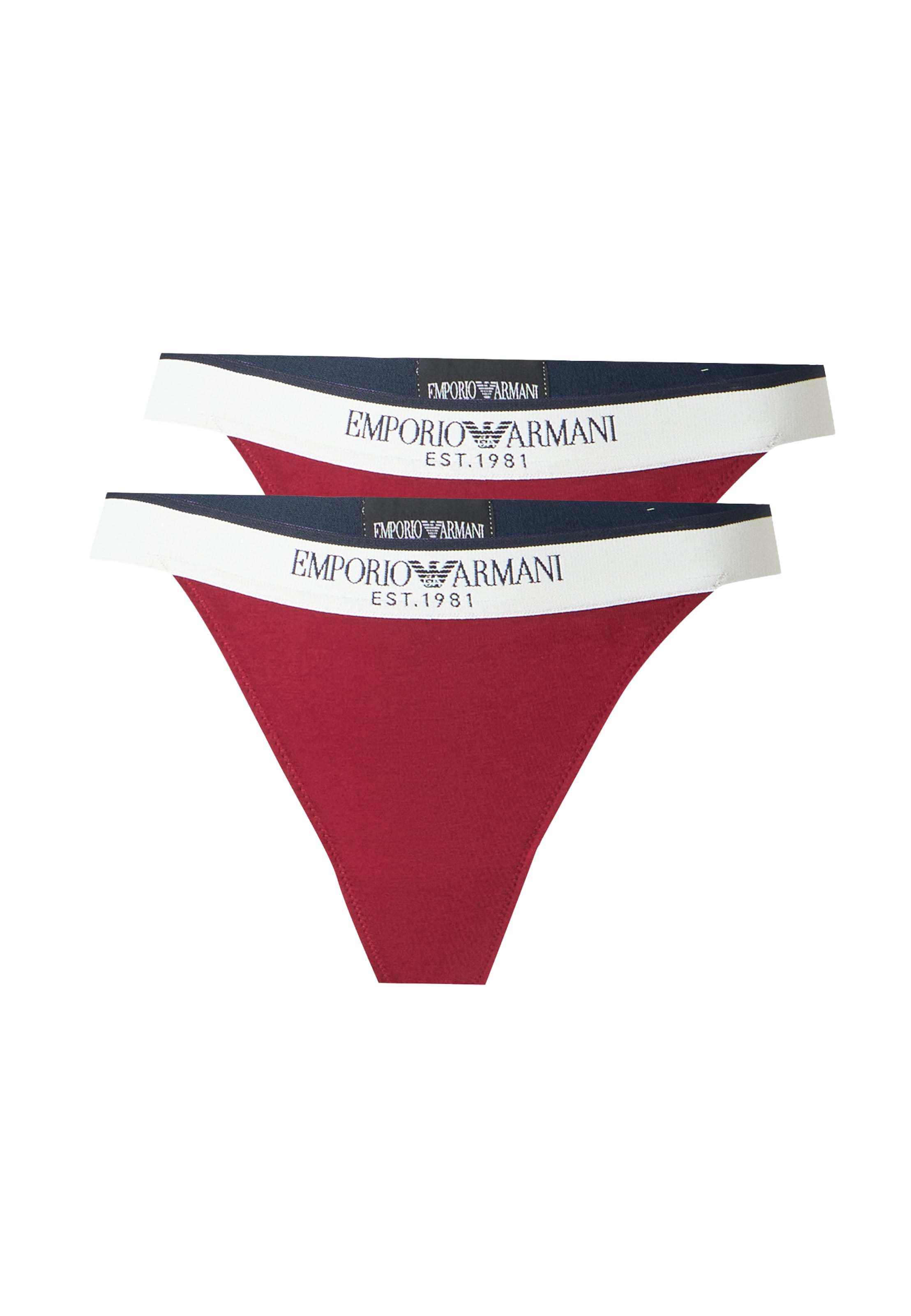 Emporio Armani Στρινγκ σε κόκκινο: μπροστά