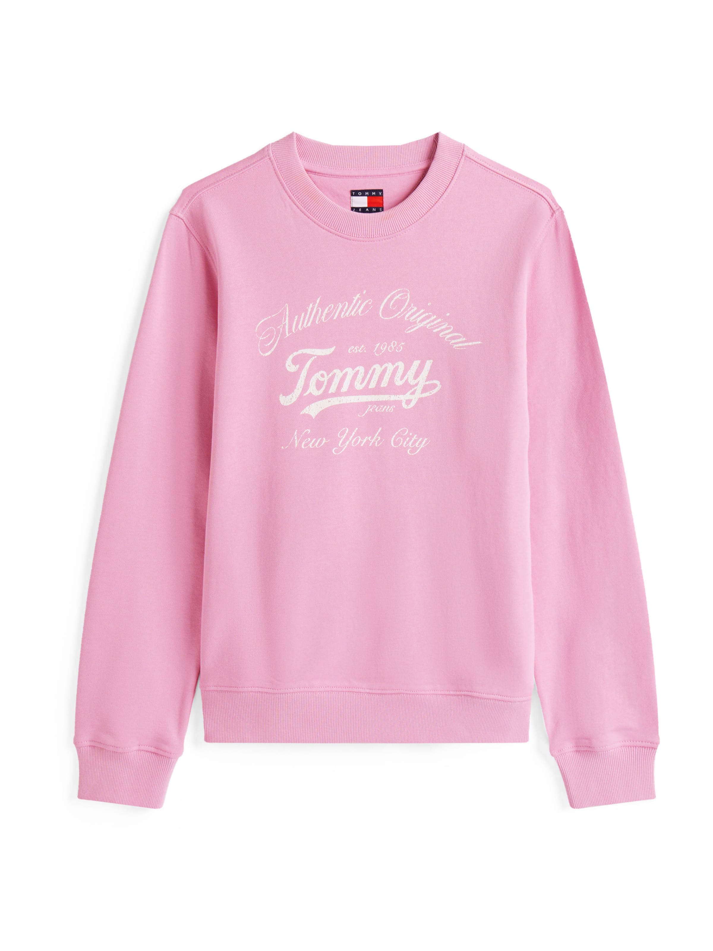 Tommy Jeans Mikina 'ESSENTIAL' - Ružová: predná strana