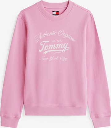 Tommy Jeans Свитшот 'ESSENTIAL' в Ярко-розовый: спереди