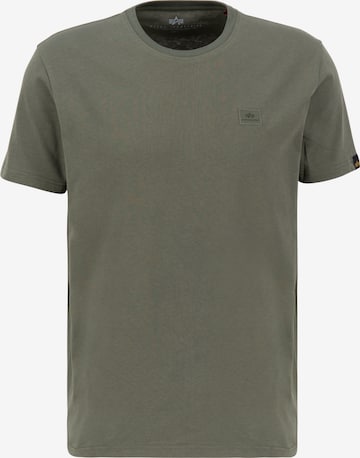 T-Shirt ALPHA INDUSTRIES en vert : devant