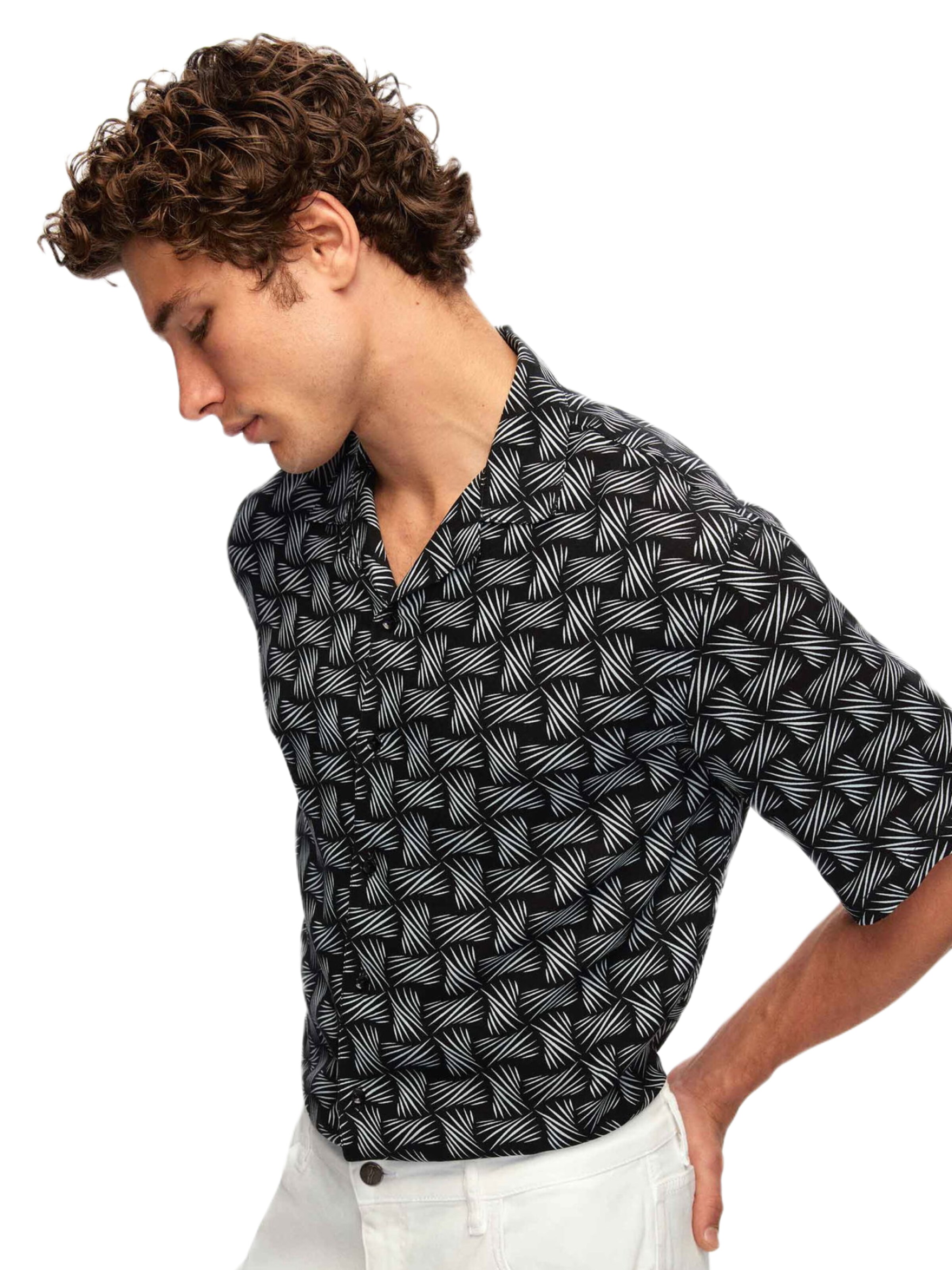 D’S Damat Regular fit Button Up Shirt in Black