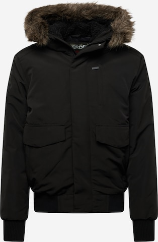 Superdry Winterjas 'Everest' in Zwart: voorkant